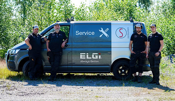 Nordsystems servicetekniker på plats hos kund